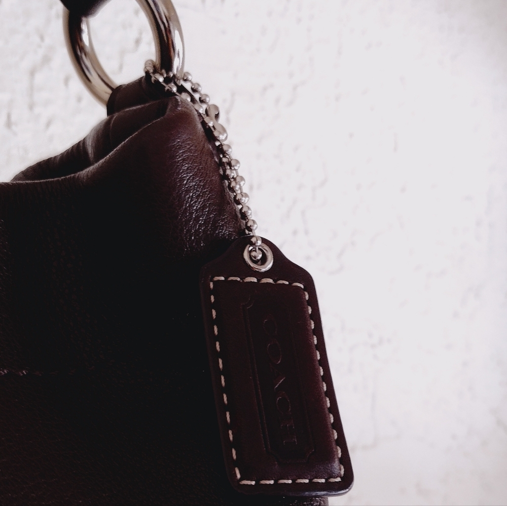 Coach Dark Brown Leather Shoulder Bag - Picture 7 of 11